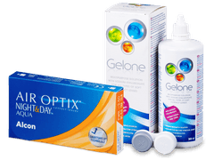 Air Optix Night and Day Aqua (6 lentilles) + Gelone 360 ml