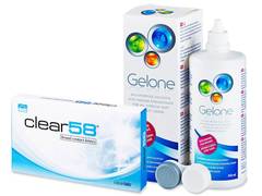 Clear 58 (6 lentilles) + Gelone 360 ml