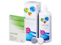 Clear 58 (6 lentilles) + Gelone 360 ml