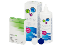 Clear 58 (6 lentilles) + Gelone 360 ml