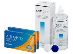 Air Optix Night and Day Aqua (2x3 lentilles) + Laim Care solution 400 ml