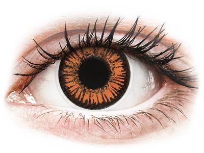 Lentilles de contact Orange Twilight - ColourVue Crazy - correctrices