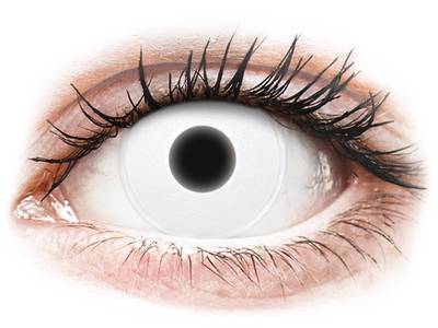 Lentilles de contact Blanc Glow - ColourVue Crazy