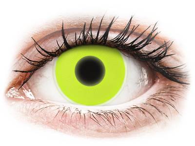 Lentilles de contact Jaune Glow - ColourVue Crazy