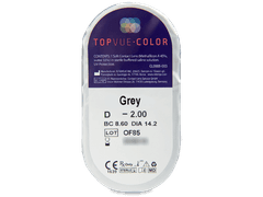 Lentilles de contact Gris - correctrices - TopVue Color (2 lentilles mensuelles)