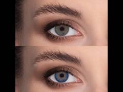 Lentilles de contact Bleu True Sapphire - correctrices - TopVue Color (2 lentilles mensuelles)
