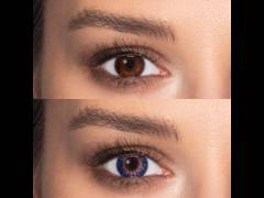 Lentilles de contact Bleu True Sapphire - correctrices - TopVue Color (2 lentilles mensuelles)