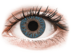Lentilles de contact Bleu True Sapphire - correctrices - TopVue Color (2 lentilles mensuelles)