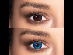Lentilles de contact effet naturel Bleu Brilliant Blue - Air Optix (2 lentilles)