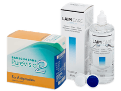 PureVision 2 for Astigmatism (6 lentilles) + Laim Care solution 400 ml