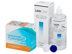 PureVision 2 for Astigmatism (6 lentilles) + Laim Care solution 400 ml