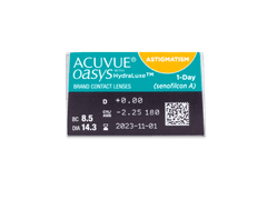 Acuvue Oasys 1-Day with HydraLuxe for Astigmatism (30 lentilles)