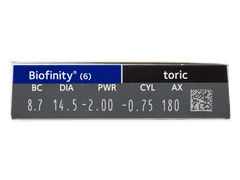 Biofinity Toric (6 lentilles)