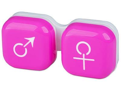 Étui à lentilles Homme & Femme - Rose