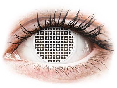 Lentilles de contact Blanc White Screen - ColourVUE Crazy