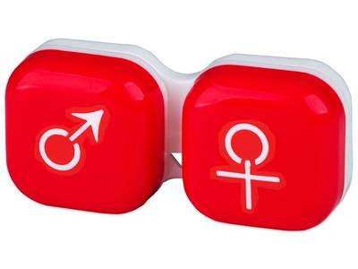 Étui à lentilles Homme & Femme - Rouge