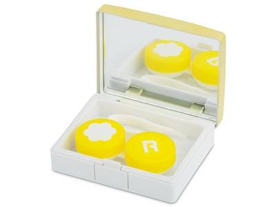 Étui à lentilles avec miroir Élégant - Or