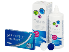 Air Optix plus HydraGlyde (3 lentilles) + Gelone 360 ml