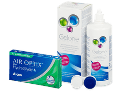 Air Optix plus HydraGlyde for Astigmatism (3 lentilles) + Gelone 360 ml