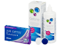Air Optix plus HydraGlyde Multifocal (3 lentilles) + Gelone 360 ml