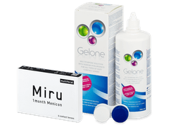 Miru 1month Menicon multifocal (6 lentilles) + Gelone 360 ml