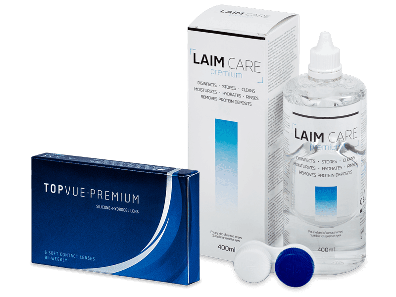 TopVue Premium (6 lentilles) + Laim Care solution 400 ml