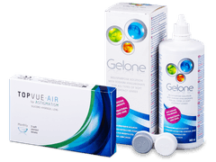 TopVue Air for Astigmatism (3 lentilles) + Gelone 360 ml