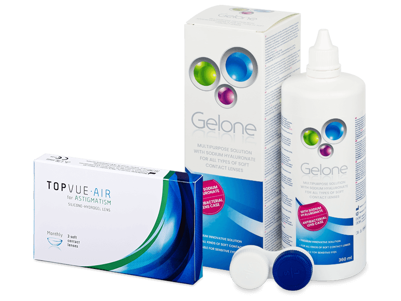 TopVue Air for Astigmatism (3 lentilles) + Gelone 360 ml
