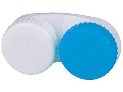 Étui à lentilles Bleu & Blanc L+R