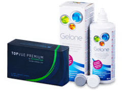 TopVue Premium for Astigmatism (6 lentilles) + Gelone 360 ml