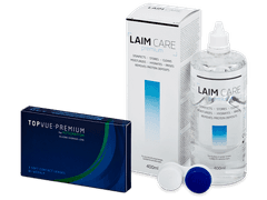 TopVue Premium for Astigmatism (3 lentilles) + Laim Care solution 400 ml