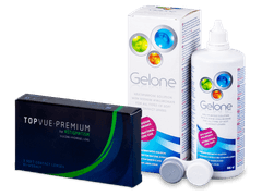 TopVue Premium for Astigmatism (3 lentilles) + Gelone 360 ml