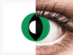 CRAZY LENS - Cat Eye Green - journalières non correctrices (2 lentilles)
