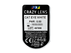 CRAZY LENS - Cat Eye White - journalières non correctrices (2 lentilles)