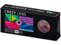 CRAZY LENS - Cat Eye Red - journalières non correctrices (2 lentilles)