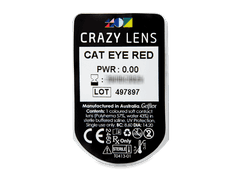 CRAZY LENS - Cat Eye Red - journalières non correctrices (2 lentilles)