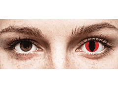 CRAZY LENS - Cat Eye Red - journalières non correctrices (2 lentilles)