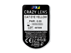 CRAZY LENS - Cat Eye Yellow - journalières non correctrices (2 lentilles)