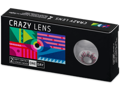 CRAZY LENS - Harlequin Black - journalières non correctrices (2 lentilles)