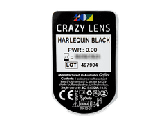 CRAZY LENS - Harlequin Black - journalières non correctrices (2 lentilles)