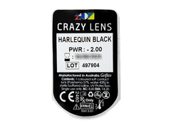 CRAZY LENS - Harlequin Black - journalières correctrices (2 lentilles)