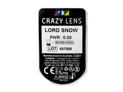 CRAZY LENS - Lord Snow - journalières non correctrices (2 lentilles)