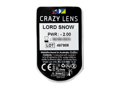 CRAZY LENS - Lord Snow - journalières correctrices (2 lentilles)