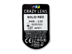 CRAZY LENS - Solid Red - journalières correctrices (2 lentilles)