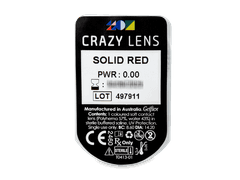 CRAZY LENS - Solid Red - journalières non correctrices (2 lentilles)