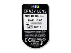 CRAZY LENS - Solid Rose - journalières correctrices (2 lentilles)