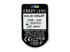 CRAZY LENS - Solid Violet - journalières correctrices (2 lentilles)