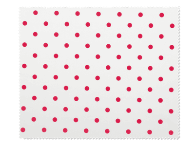 Chiffon à lunettes - rouge à pois