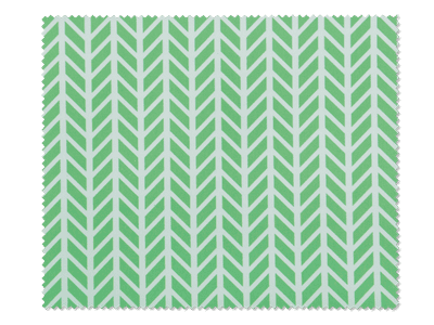 Chiffon à lunettes - chevrons verts et blancs