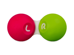 Étui à lentilles de contact - Rose et vert 